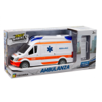 GIOCHERIA GGI190005 FAST WHEELS - Ambulanza Luci e Suoni con Lettiga - 3 ANNI +