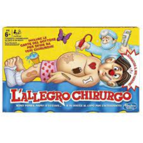 HASBRO B2176 GIOCO ALLEGRO CHIRURGO, Gioco in Scatola, Multicolore, 39 x 4  x 24.1 Cm - 6 ANNI +