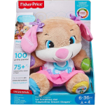 FISHER  FPP54 SORELLINA DEL CAGNOLINO - Morbido Peluche Educativo per Imparare le Prime Parole, con 75+ Canzoni, Luci e Melodie
