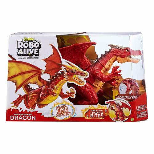 ZURU POS190108 ROBO-ALIVE Drago Rosso Alato - 3 ANNI +