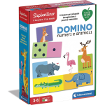 CLEMENTONI 16121 SAPIENTINO DOMINO NUMERI E ANIMALI, GIOCO EDUCATIVO - 4 ANNI +