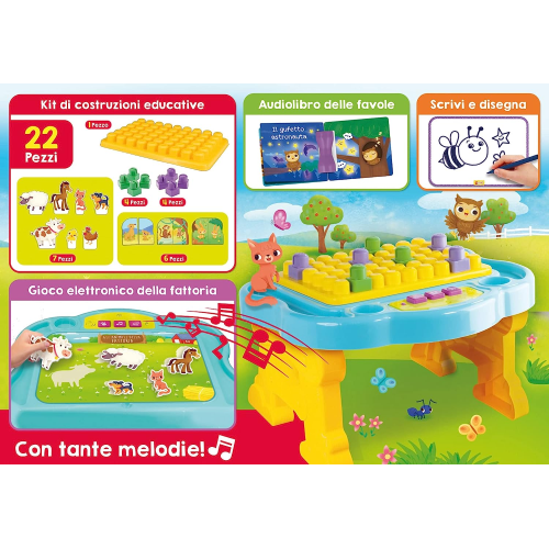 LISCIANI 97067 IL MIO PRIMO BANCHETTO ELETTRONICO, Tavolino da Montare, Kit Costruzioni - 12 MESI +