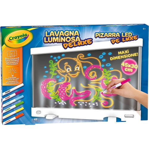 Eurotoys  CRAYOLA 74-7504 LAVAGNA LUMINOSA DELUXE MAXI SUPERFICE, GIOCO  EDUCATIVO - 6 ANNI + - CRAYOLA - 13747