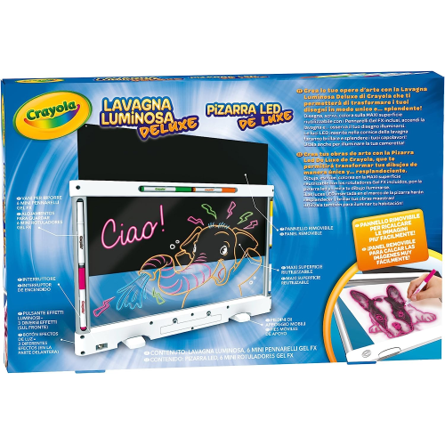 CRAYOLA 74-7504 LAVAGNA LUMINOSA DELUXE MAXI SUPERFICE, GIOCO EDUCATIVO - 6  ANNI +