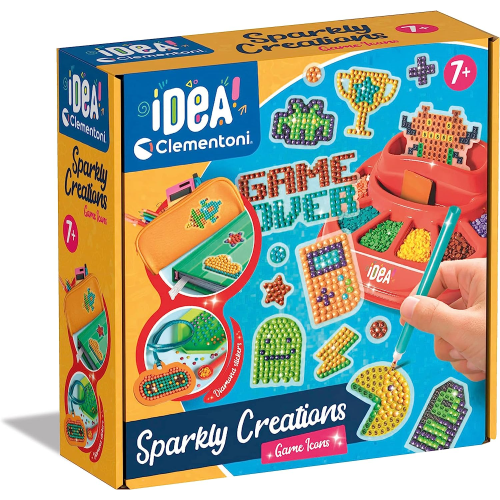 CLEMENTONI 18774 CREA IDEA CREAZIONI GAME ICONS, Laboratorio Gemme - 7 ANNI  +