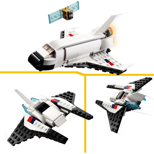 LEGO 31134 CREATOR SPACE SHUTTLE Set 3 in1 con Astronauta e Astronave Giocattolo - 6 ANNI +