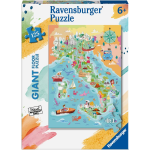 RAVENSBURGER 03145 PUZZLES 125 PEZZI MAXI MAPPA DELL'ITALIA - 6 ANNI +