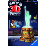 RAVENSBURGER 12596 PUZZLE 3D STATUA DELLA LIBERTA' CON LED 216 PEZZI - 8 ANNI +