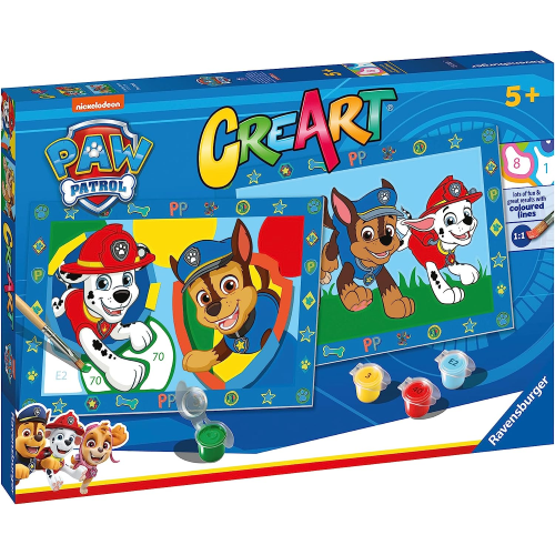 Eurotoys  4005556235537 - RAVENSBURGER 23553 CREART PAW PATROL Kit  dipingere con i Numeri - 5 ANNI + - RAVENSBURGER