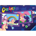 RAVENSBURGER 23558 CREART UNICORNI Kit dipingere con i Numeri - 5 ANNI +