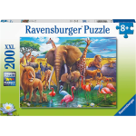 RAVENSBURGER 13292 PUZZLES 200 IN PIENO SAFARI  - 8 ANNI +