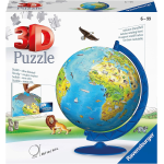 RAVENSBURGER 12340 PUZZLE 3D MAPPAMONDO PER BAMBINI 180 PEZZI - 6 ANNI +