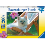 RAVENSBURGER 13289 PUZZLES 200 PEZZI XXL MICIO BIANCO - 8 ANNI +