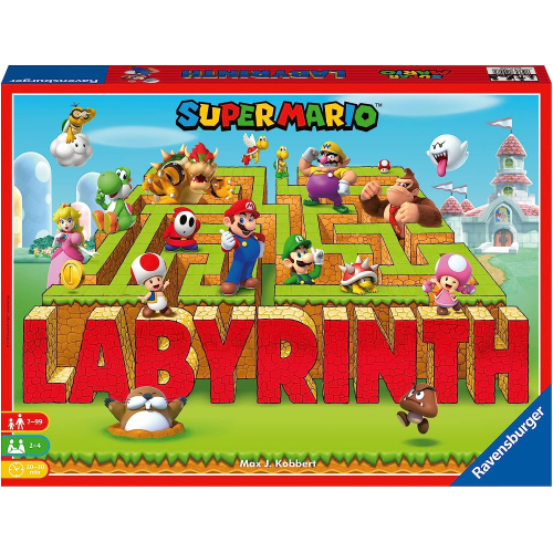 RAVENSBURGER 26063 LABYRINTH  SUPER MARIO  , Gioco Da Tavolo, Da 2 a 4 Giocatori- 7 ANNI +
