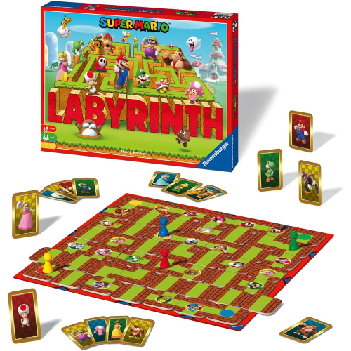 RAVENSBURGER 26063 LABYRINTH  SUPER MARIO  , Gioco Da Tavolo, Da 2 a 4 Giocatori- 7 ANNI +