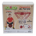 GIOCHERIA GGI200020 PLAY-OUT Basket Canestro in Metallo da Muro D.cm.45