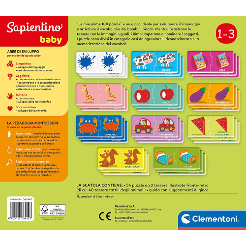 Clementoni Montessori Sapientino Baby Primi Gioco Educativo CLEMENTONI