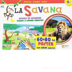 LIBRO ATTACCA COLORA GIOCA LA SAVANA