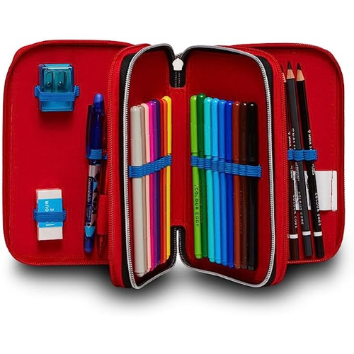 SEVEN 302902300 ASTUCCIO SEVEN SPIDERMAN TRIPLO ZIP, Per bambini e ragazzi, Scuola & Tempo Libero