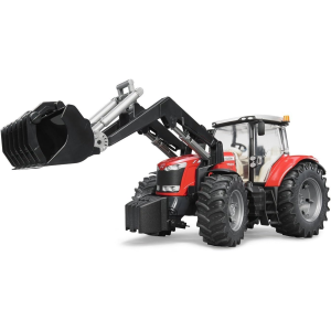 BRUDER 03047 TRATTORE MASSEY FERGUSON 7600 CON BENNA