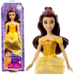 MATTEL HLW11 DISNEY PRINCESS BELLE - bambola con capi e accessori scintillanti ispirati al film, giocattolo per bambini, 3+ Anni