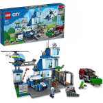 LEGO 60316 CITY Police Stazione di Polizia, con Elicottero Giocattolo e Camion della Spazzatura