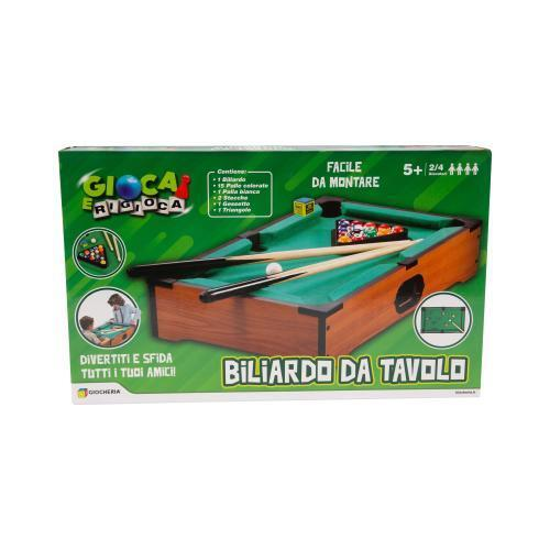 Eurotoys  8056600756207 - GIOCHERIA GGI230259 GIOCA E RIGIOCA BILIARDO DA  TAVOLO - GIOCHERIA