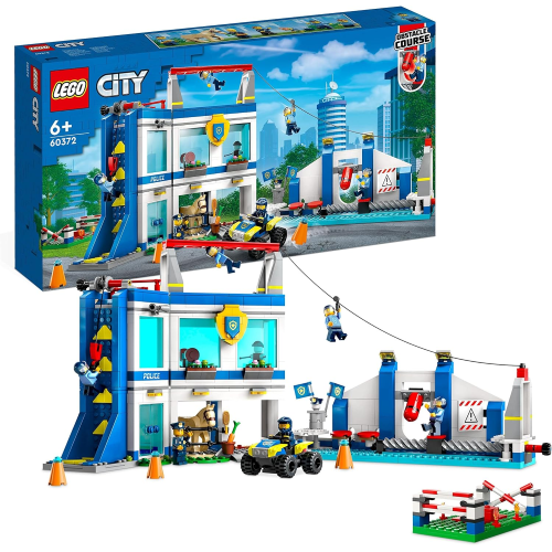 Eurotoys  5702017416328 - LEGO 60372 CITY Accademia di Addestramento della  Polizia con Macchina ATV, Cavallo Giocattolo - LEGO