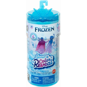 FROZEN COLOR REVEAL SNOW Bambola con 6 sorprese tra cui un personaggio, ispirata ai film Disney, Giocattolo e regalo per Bambini 3+ Anni, HMB83
