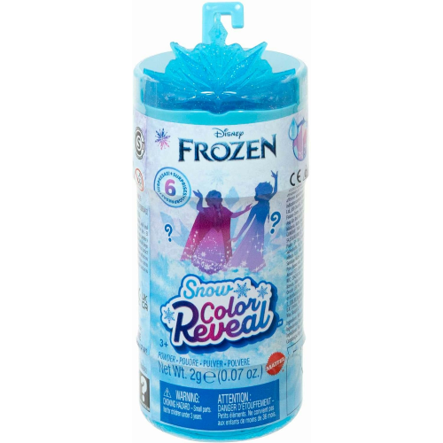 FROZEN COLOR REVEAL SNOW Bambola con 6 sorprese tra cui un personaggio, ispirata ai film Disney, Giocattolo e regalo per Bambini 3+ Anni, HMB83