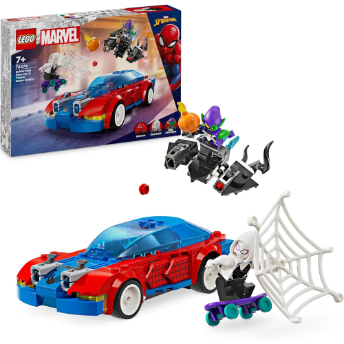 Eurotoys  5702017590295 - LEGO 76279 MARVEL Auto da Corsa di Spider-Man e  Venom Goblin, Gioco di Ruolo per Bambini e Bambine da 7 Anni in su con  Macchina Giocattolo da Costruire