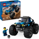 LEGO 60402 City Monster Truck Blu, Giocattolo Fuoristrada Off-Road da Costruire, Giochi per Bambini e Bambine da 5 Anni in su con Costruzioni, Regalo Divertente con Minifigure del Pilota del Veicolo