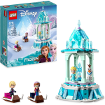 LEGO 43218 DISNEY PRINCESS Disney Frozen La Giostra Magica di Anna ed Elsa, con Micro Bambolina della Principessa e Olaf