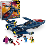 LEGO 76281 MARVEL X-Jet di X-Men, Modellino da Costruire di Aeroplano con Minifigure di Supereroi