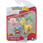 Pokémon PKW2806 Battle Figure Set - Piepi, Kaumalat, Folipurba - Set di personaggi ufficiali, multicolore