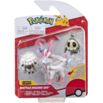 Pokémon PKW2805 Battle Figure Set – Farciglio, Wolly, Feelinara – Set ufficiale di personaggi da battaglia, multicolore