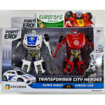 GIOCHERIA GGI230372 FORTI EROI TRANSFORMER CITY HEROES SUPER ROBOT VS SPEEDY CAR 