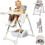 LIONELO 702300 ZANNA SEGGIOLONE PAPPA NEONATO DA 6 A 36 MESI - GREY STONE
