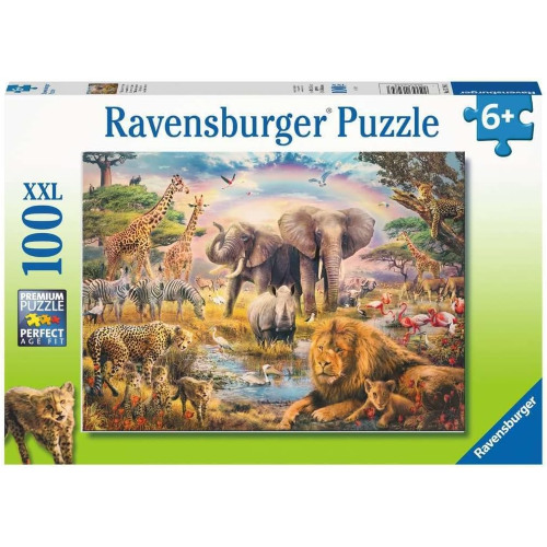 RAVENSBURGER 13284 PUZZLES 100 LA SAVANA AFRICANA - 6 ANNI +