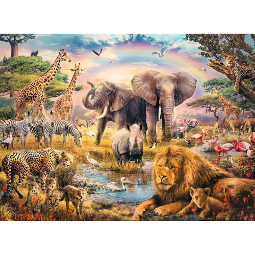 RAVENSBURGER 13284 PUZZLES 100 LA SAVANA AFRICANA - 6 ANNI +