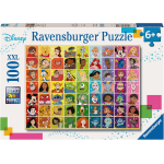 RAVENSBURGER 13332 PUZZLES 100 PEZZI XXL TUTTI I COLORI DISNEY  - 6 ANNI +
