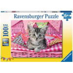 RAVENSBURGER 12985 PUZZLE 100 PEZZI BEL GATTINO - 6 ANNI +