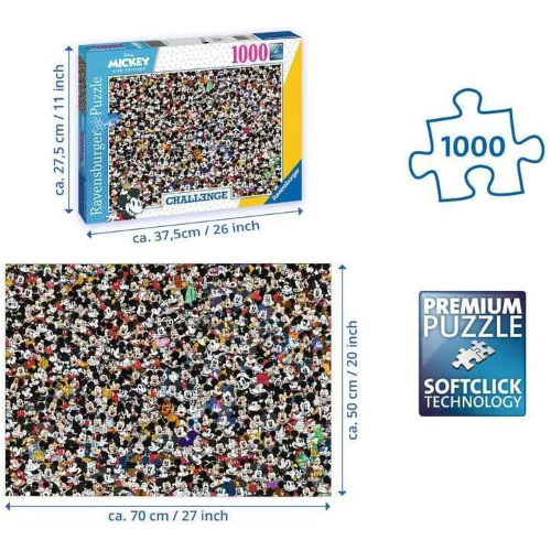 RAVENSBURGER 16774 PUZZLE 1000 DISNEY, CHALLENGE MICKEY