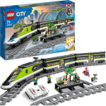 LEGO 60337 CITY Treno Passeggeri Espresso, Locomotiva Giocattolo Telecomandata con Luci Dimmerabili, Banchina - 7 ANNI+