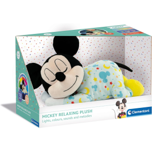 CLEMENTONI 17957 Mickey Mindfulness Plush - Peluche Disney Musicale, Rilassante, Cromoterapia, Rumori Bianchi, Luci e Melodie 0 Mesi