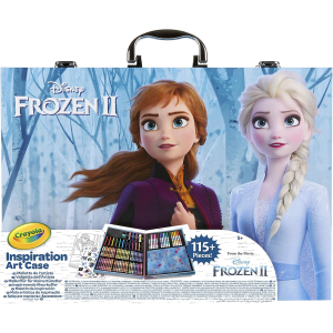 CRAYOLA 04-0635  FROZEN VALIGETTA DELL'ARTISTA - Kit Creativo con 115 Pezzi Assortiti, Età Consigliata: 5-10 Anni