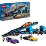 LEGO 60408 CITY Camion Trasportatore con Auto Sportive, Giochi Creativi per Bambini e Bambine da 7 Anni