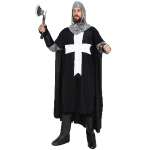 COSTUME CAVALIERE NERO TAGLIA XL 52/54 COD.3402-A