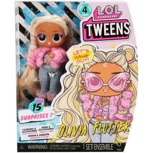 LOL SURPRISE TWEENS OLIVIA FLUTTER, Serie 4 Fashion Doll 15 Sorprese e Favolosi Accessori Da Sfoggiare; Età: 4+