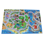 GIOCHERIA  GGI240156 FAST WHEELS TAPPETONE CITTA' 80X120 CM., TAPPETO MAPPA CON AUTO - 3 ANNI+